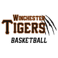 Winchester Tigers Basketball Window Decal  Design